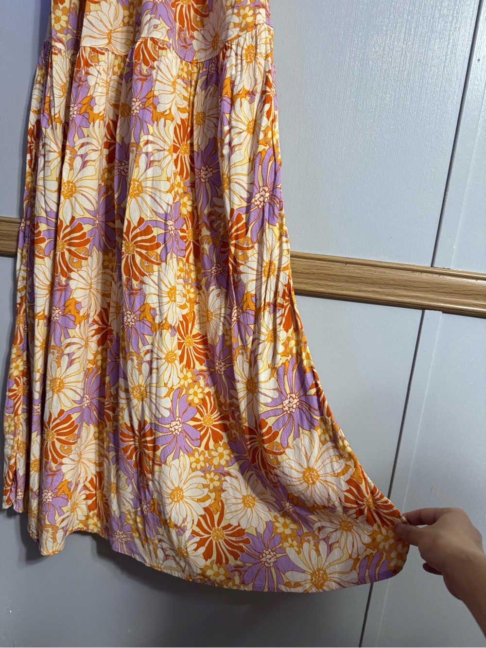 L*Space Gemma Wavy Daisy Floral Print Midi Dress Size Small - Picture 9 of 12